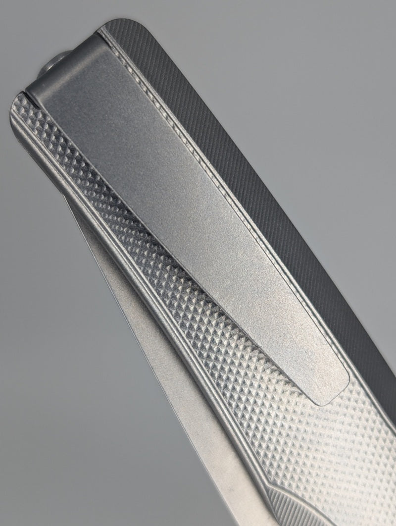 MachineWise Sonora Raw Ti (S90V | Titanium Bolster | Diamond Handle) Buttonlock Folding Knife #1379