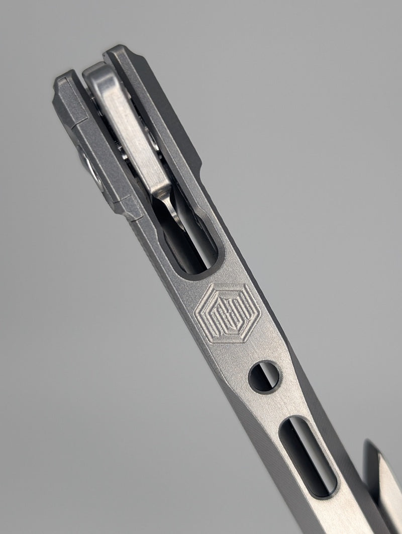 MachineWise Sonora Raw Ti (S90V | Titanium Bolster | Diamond Handle) Buttonlock Folding Knife #1379