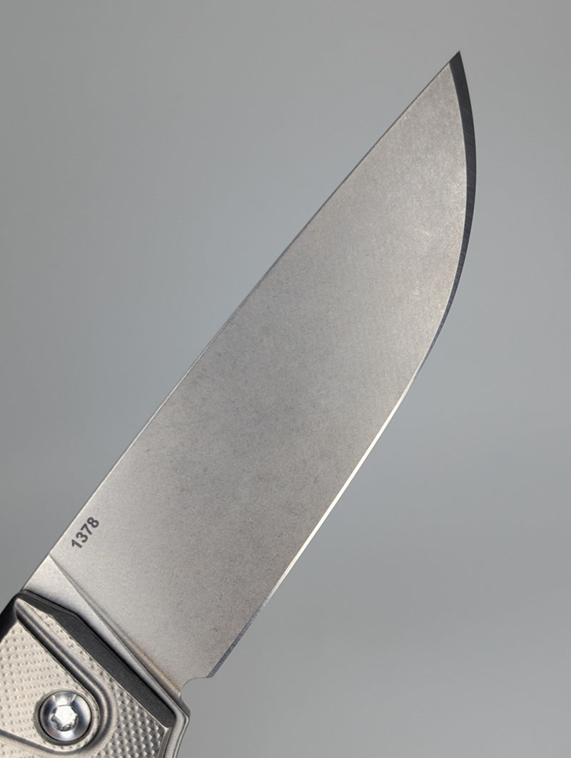 MachineWise Sonora Raw Ti (S90V | Titanium Bolster | Diamond Handle) Buttonlock Folding Knife #1378