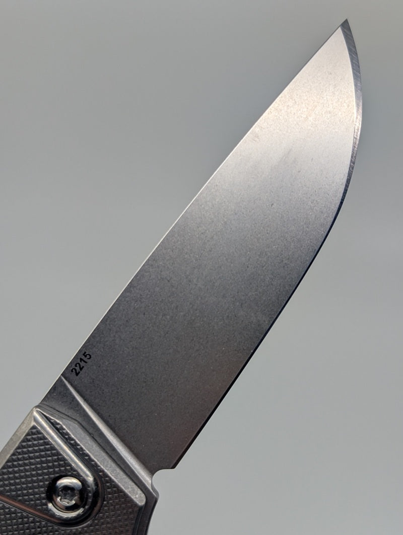 MachineWise Sonora Raw (S90V | Ti Bolster | Diamonds Handle) Button Lock Folding Knife #2215