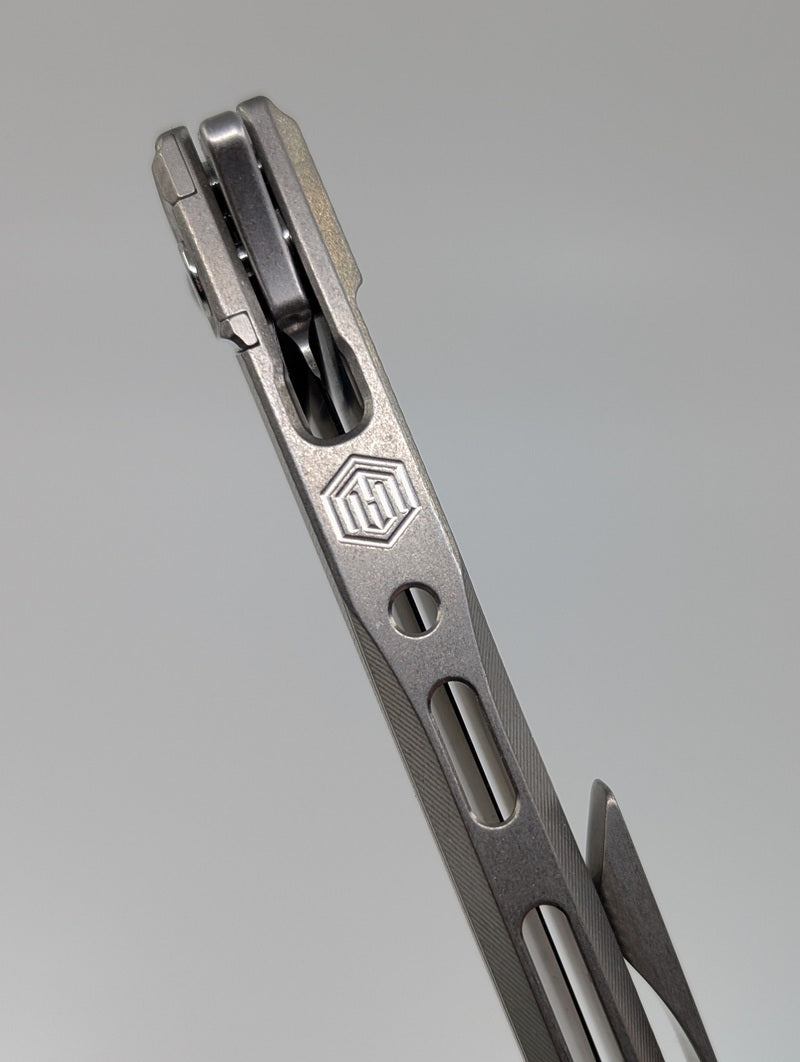 MachineWise Sonora Raw (S90V | Ti Bolster | Diamonds Handle) Button Lock Folding Knife #2215