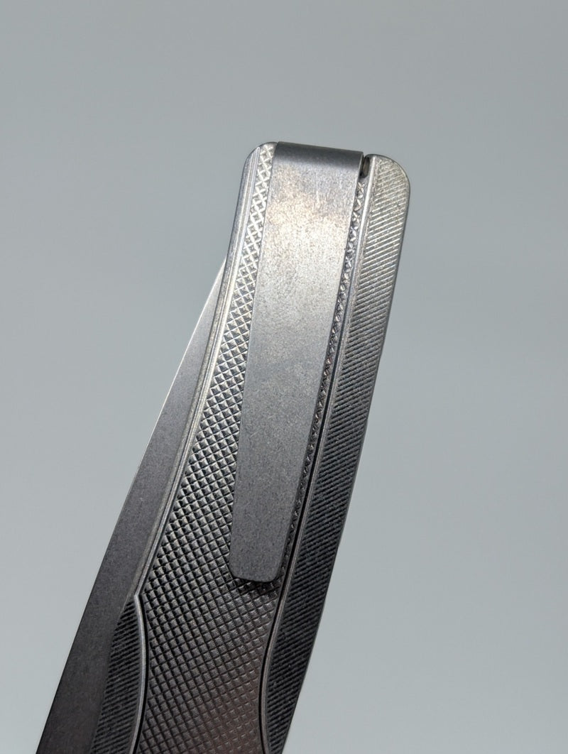 MachineWise Sonora Raw (S90V | Brass Bolster | Diamonds Handle) Button Lock Folding Knife #2166