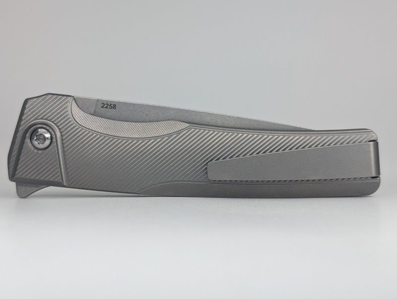 MachineWise Sonora Raw (S90V | Ti Bolster | Finestep Handle) Button Lock Folding Knife #2258
