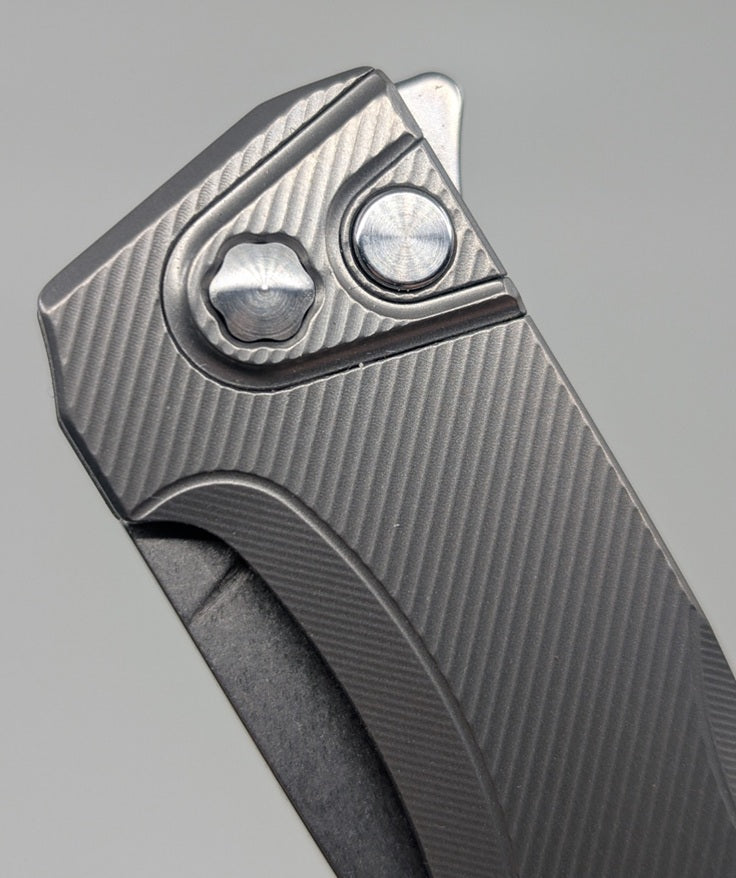 MachineWise Sonora Raw (S90V | Ti Bolster | Finestep Handle) Button Lock Folding Knife #2258