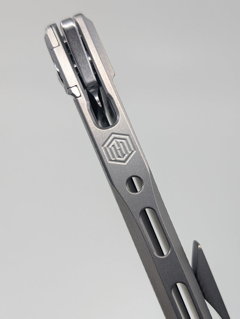 MachineWise Sonora Raw (S90V | Ti Bolster | Finestep Handle) Button Lock Folding Knife #2258