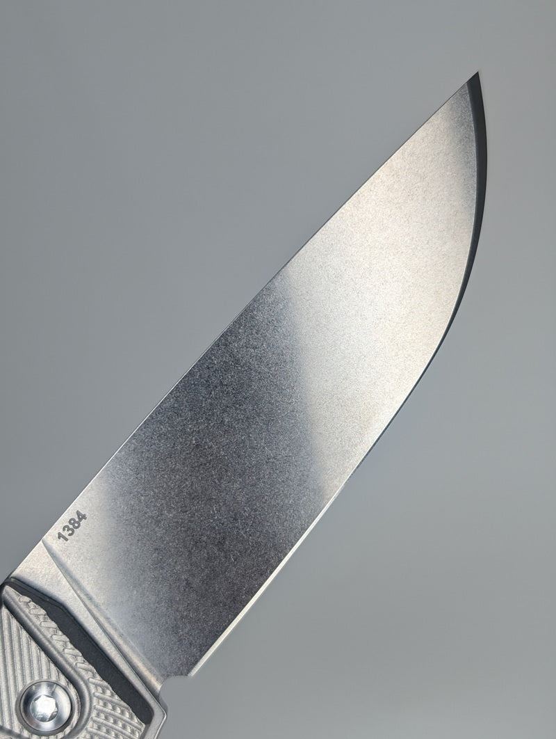MachineWise Sonora Raw Ti (S90V | Titanium Bolster | Streamliner Handle) Buttonlock Folding Knife #1384