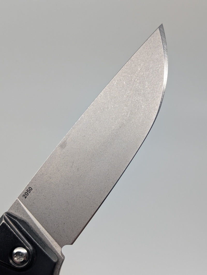 MachineWise Sonora Smooth DLC Black w/ Distress Titanium (S90V | Titanium Bolster) Button Lock Folding Knife #2050 *BLEM*
