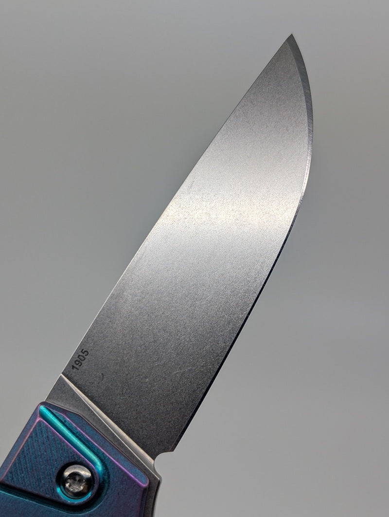 MachineWise Sonora Cotton Candy Ti ( S90V | Brass Bolster | (Smooth) Integral Buttonlock Folding Knife #1905