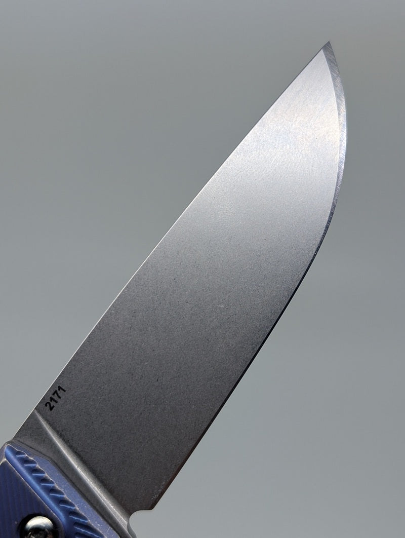 MachineWise Sonora Blurple (S90V | Ti Bolster | Streamline Handle) Button Lock Folding Knife #2171
