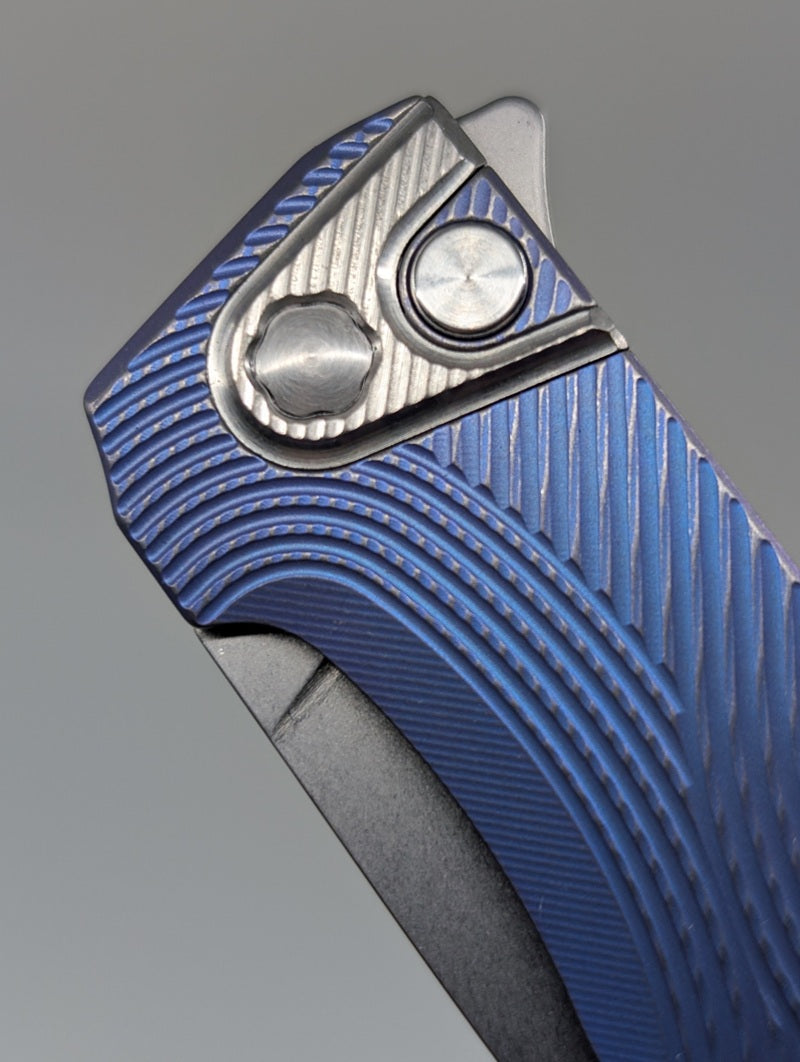 MachineWise Sonora Blurple (S90V | Ti Bolster | Streamline Handle) Button Lock Folding Knife #2171