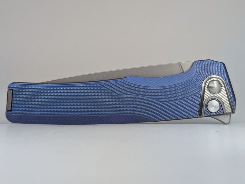 MachineWise Sonora Blurple (S90V | Ti Bolster | Streamline Handle) Button Lock Folding Knife #2171