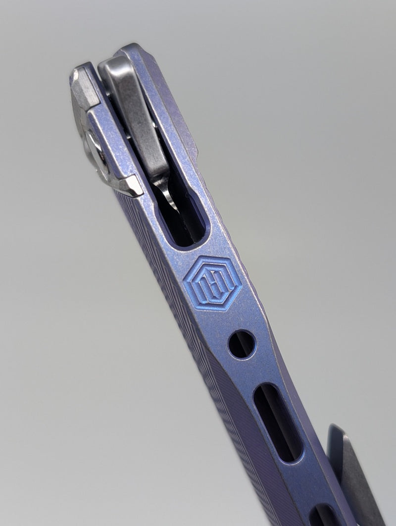 MachineWise Sonora Blurple (S90V | Ti Bolster | Streamline Handle) Button Lock Folding Knife #2171
