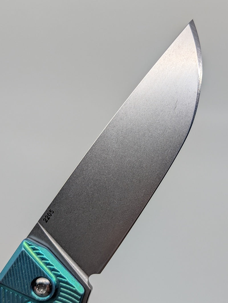 MachineWise Sonora Green Ti (S90V | Streamline Handle) Buttonlock Folding Knife #2205 *BLEM*