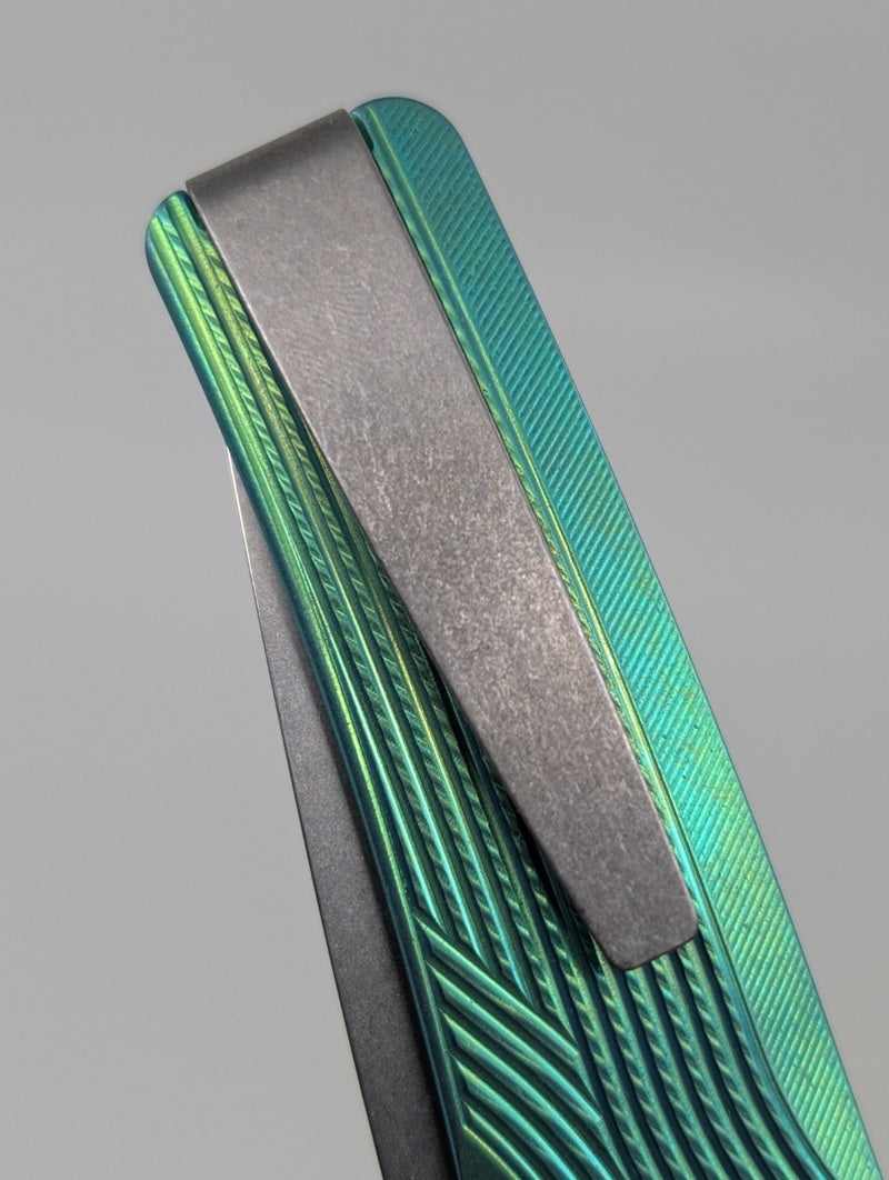 MachineWise Sonora Green Ti (S90V | Streamline Handle) Buttonlock Folding Knife #2205 *BLEM*