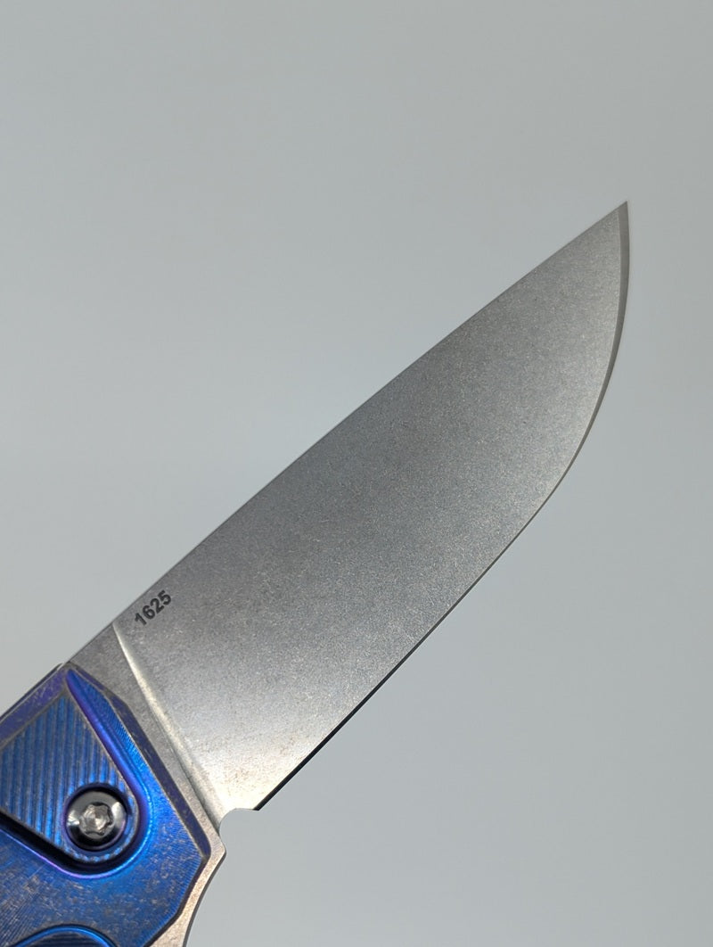 MachineWise Sonora Raw Ti (Brass Bolster | Sun Ray Handle) Buttonlock Folding Knife #1625