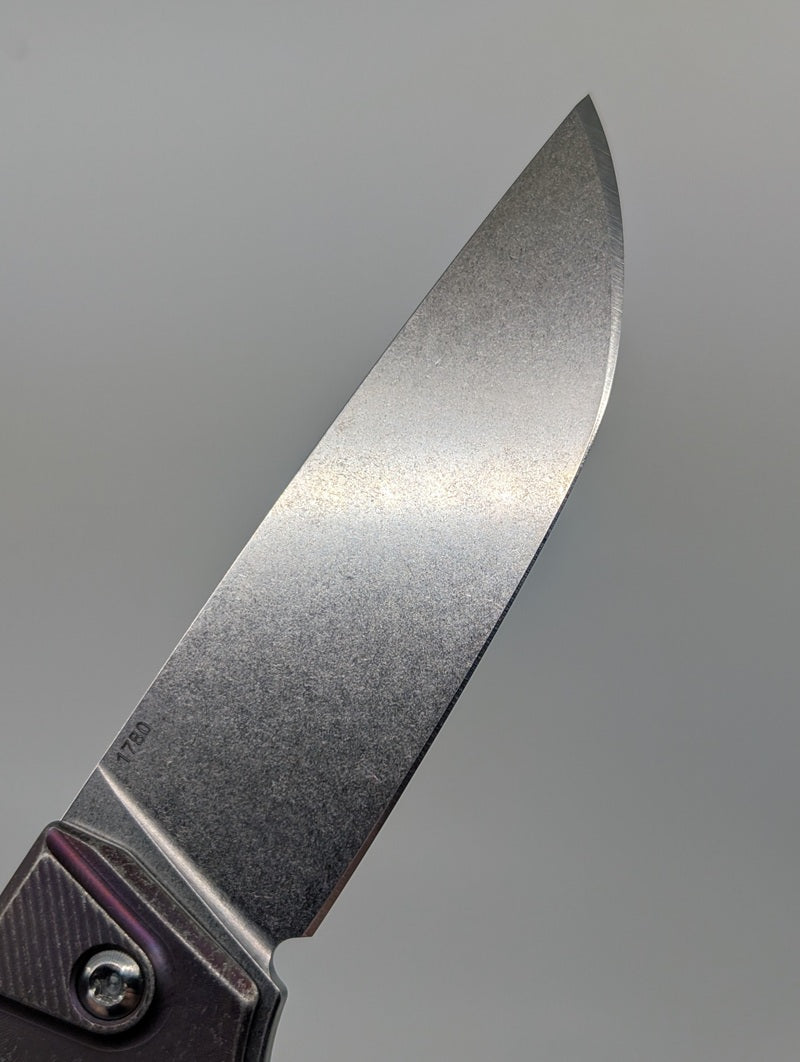 MachineWise Sonora Plum w/ Distress ( S90V | Ti Bolster | Sun Ray Handle ) Integral Buttonlock Folding Knife #1780