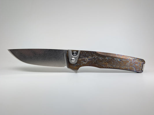 MachineWise Sonora Toxic w/ Ti Bolster Buttonlock Folding Knife #1467 *BLEM*
