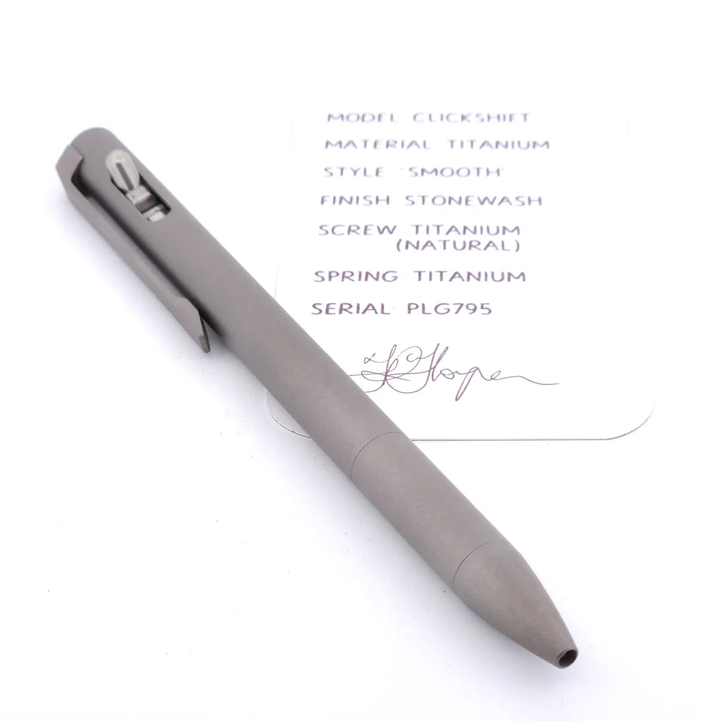 Magnus ClickShift Titanium Stonewash Smooth Ballpoint Pen