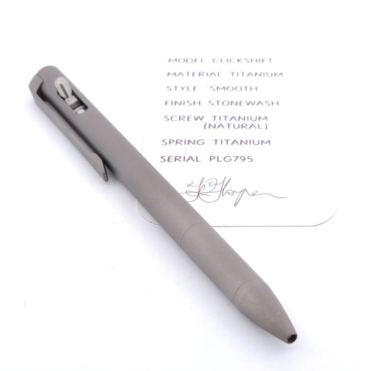 Magnus ClickShift Titanium Stonewash Smooth Ballpoint Pen