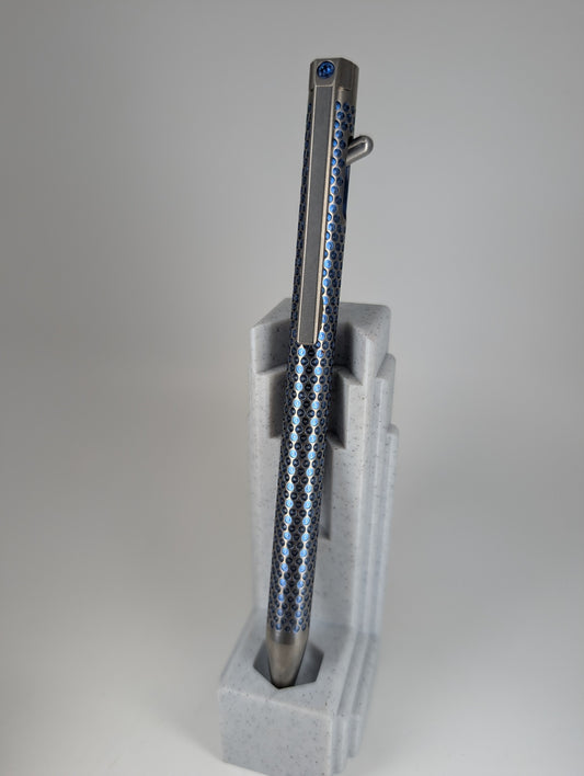 Magnus Clickshift "Golf Ball" Dark Blue Titanium Ballpoint Pen