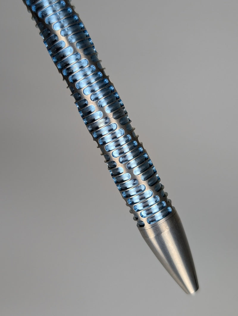 Magnus Clickshift "Helix" Light Blue Titanium Ballpoint Pen