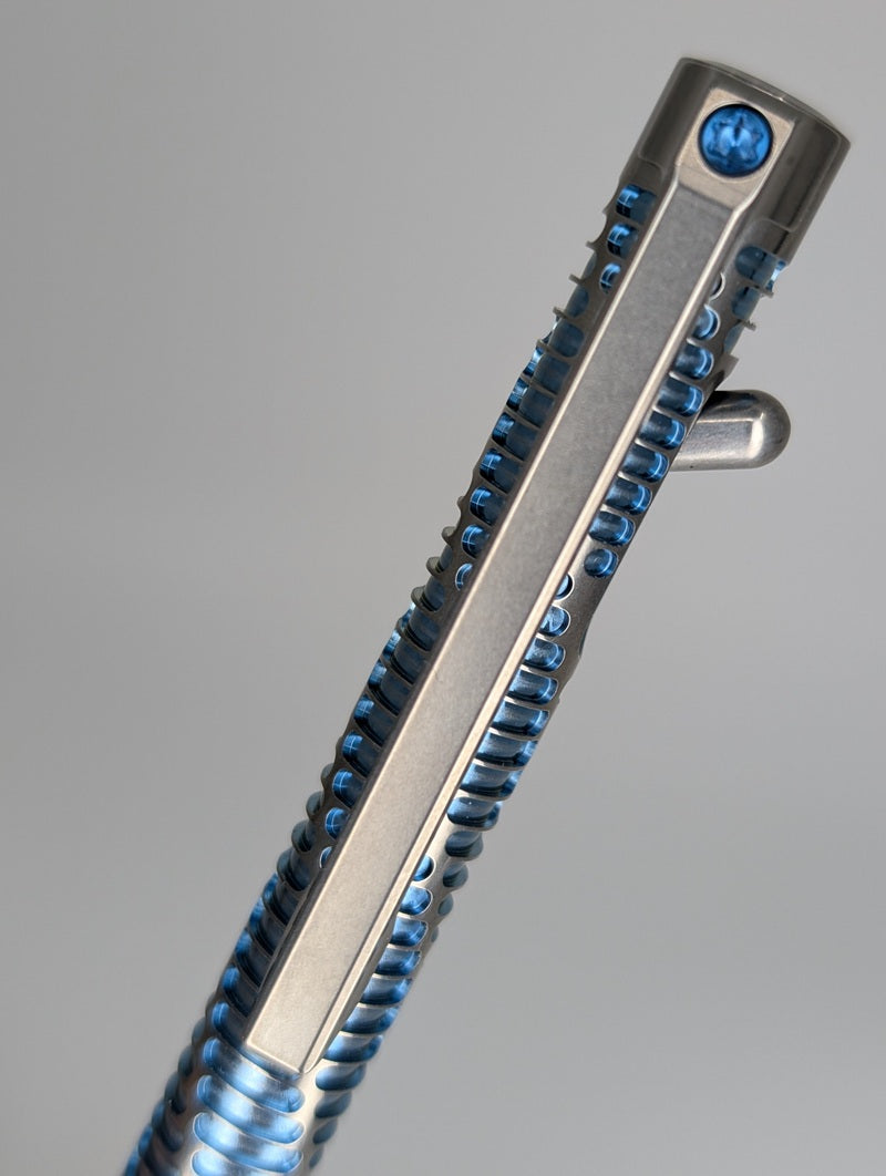 Magnus Clickshift "Helix" Light Blue Titanium Ballpoint Pen