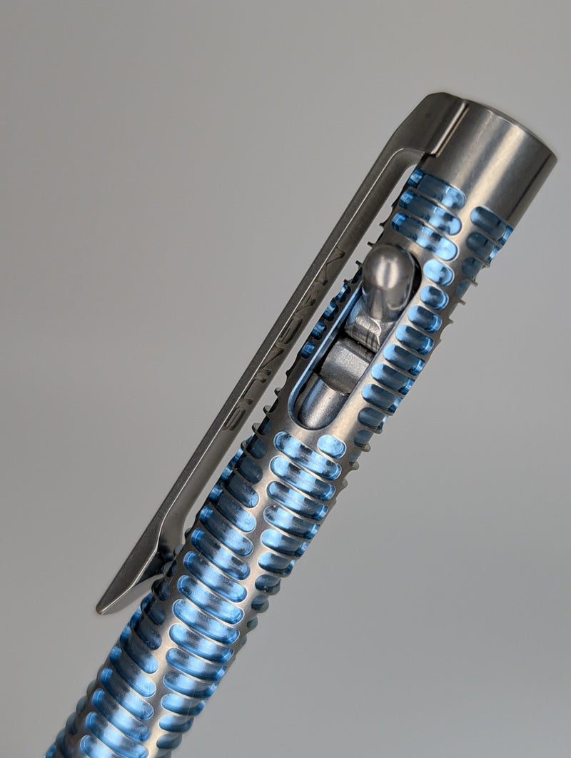 Magnus Clickshift "Helix" Light Blue Titanium Ballpoint Pen