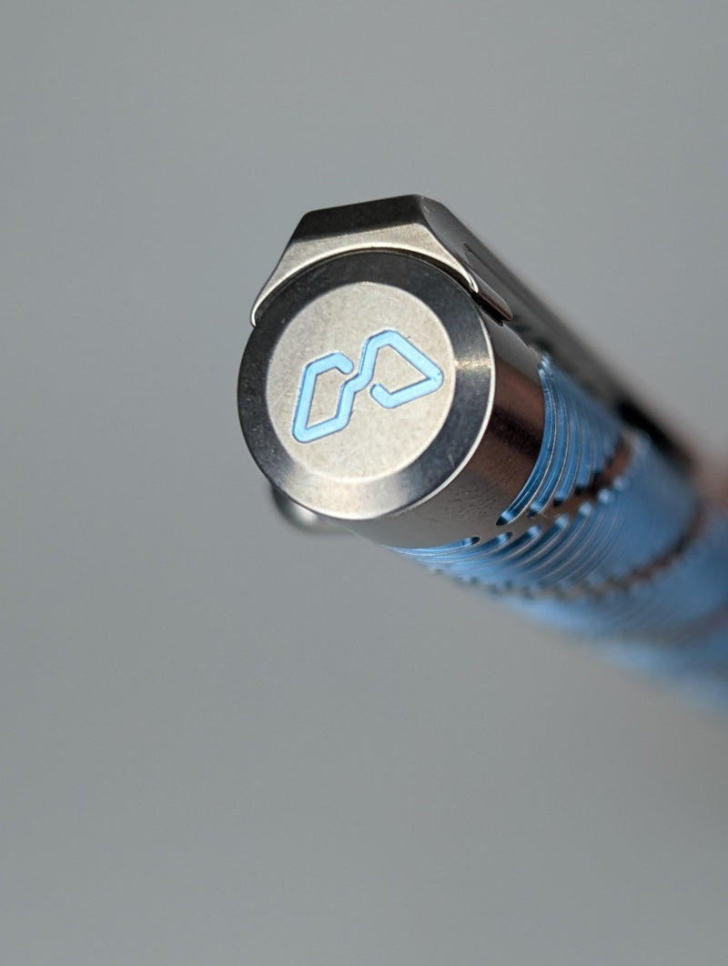 Magnus Clickshift "Helix" Light Blue Titanium Ballpoint Pen
