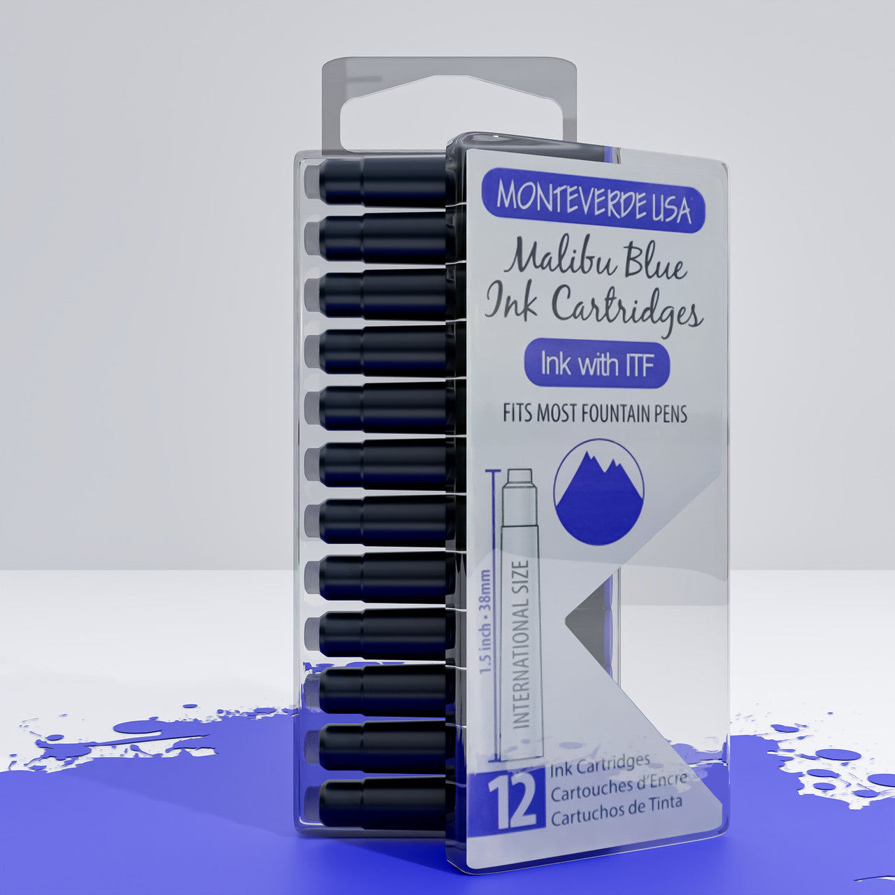 Monteverde 12pk Ink Cartridges Fits most Fountain Pens