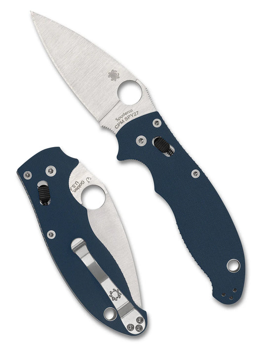 Spycerco Manix 2 Cobalt Blue G10 Spy27 Cross Bar Lock Folding Knife