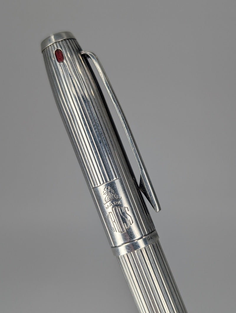 *Consignment* Mark Cross Dunhill Sterling Silver 4 Colors in 1 Ballpoint Pen (Green, Red, Black, Blue)