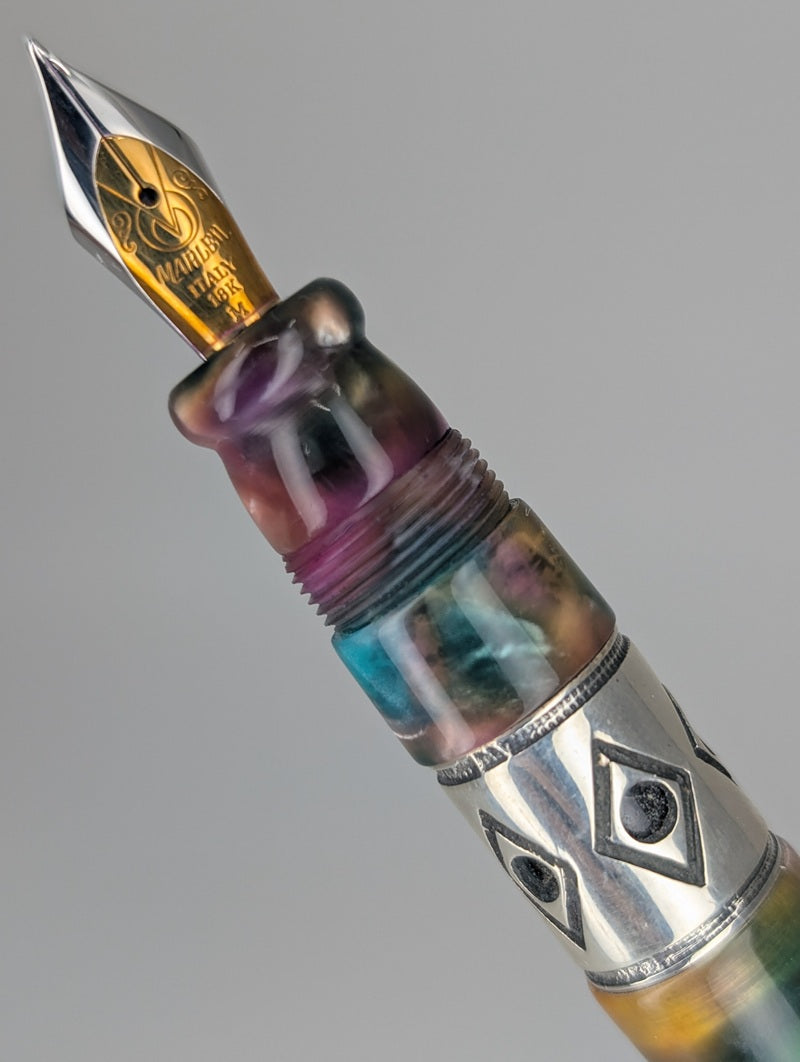 *Consignment* Marlen Incas Collection "Machu Picchu" Fountain Pen 18k Gold Medium Nib