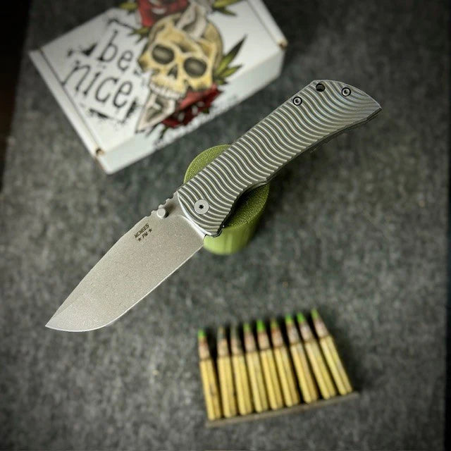 Mcnees Knives PM Mac 2 (GEN 2) Swerve Titanium Magnacut Framelock Folding Knife