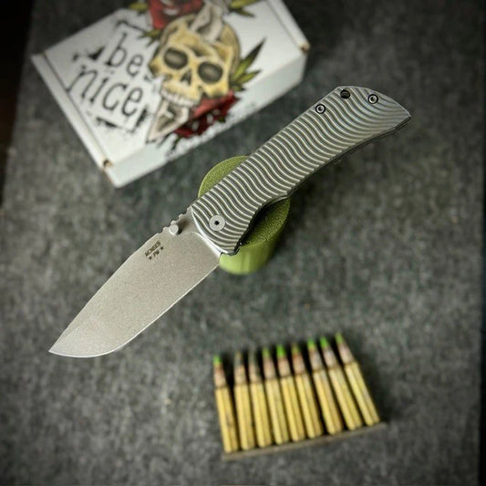 Mcnees Knives PM Mac 2 (GEN 2) Swerve Titanium Magnacut Framelock Folding Knife