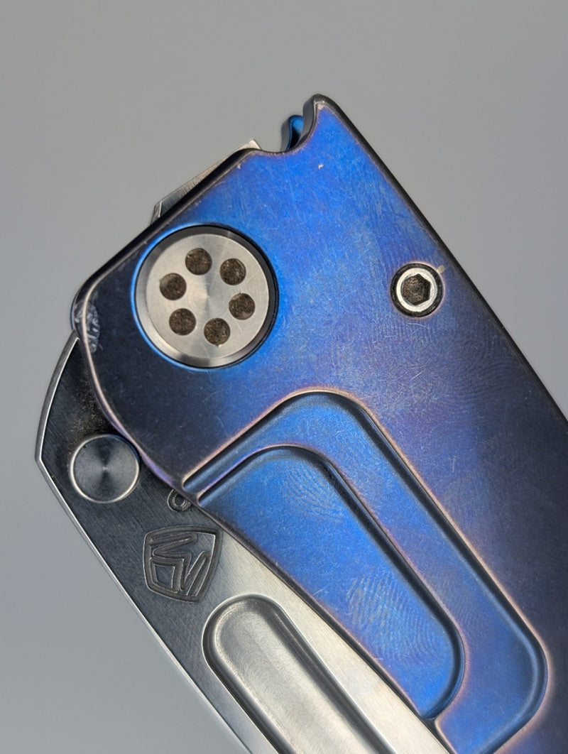 *Consignment* Medord Marauder-H Blue Anodized Frame Lock Folding Knife
