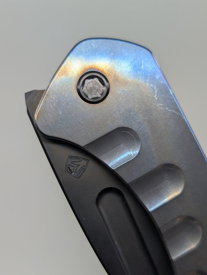 *Consignment* Medford Praetorian Slim Drop Point Titanium / Aluminum Frame Lock Folding Knife