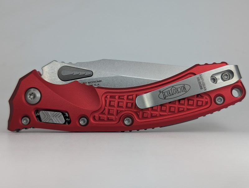 Microtech Amphibian Mini RAM-LOK S/E Red Frag Stonewash Folding Knife