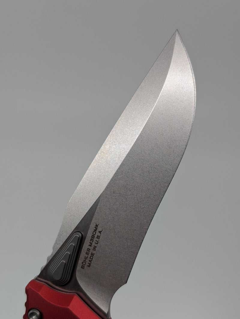 Microtech Amphibian Mini RAM-LOK S/E Red Frag Stonewash Folding Knife