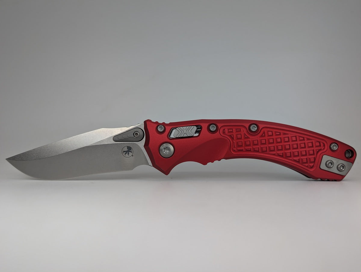 Microtech Amphibian Mini RAM-LOK S/E Red Frag Stonewash Folding Knife