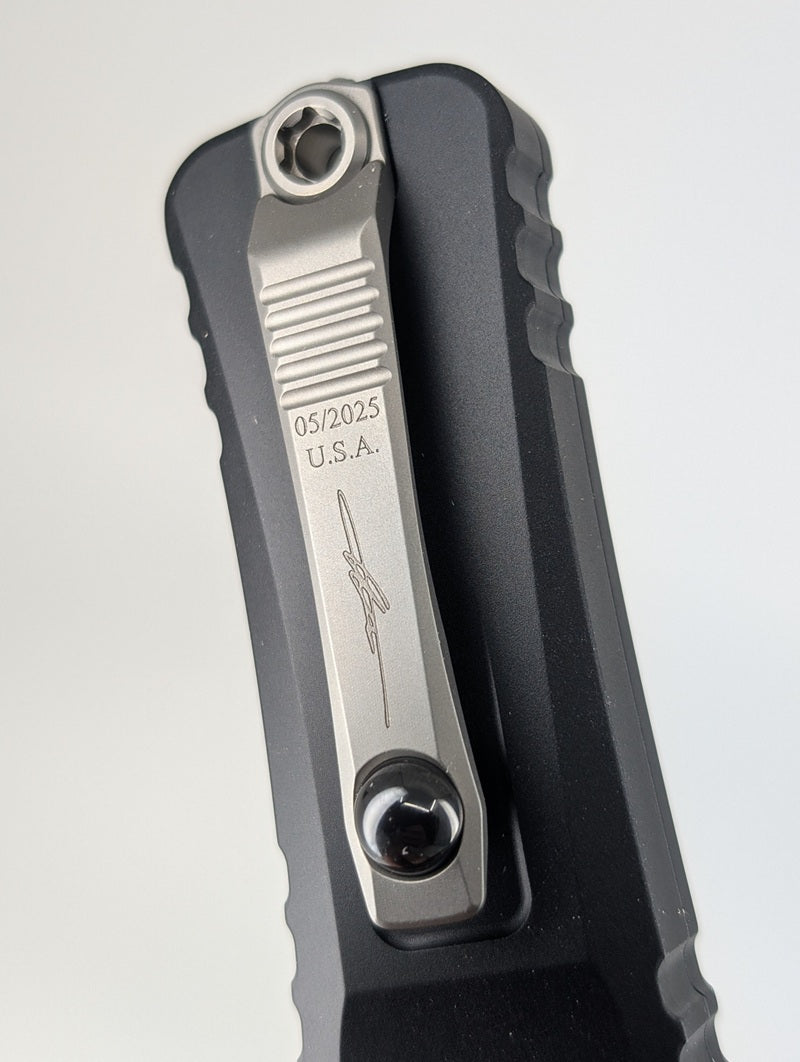 Microtech Combat Troodon Gen III Hellhound Signature Series Stonewash Out the Front Knife