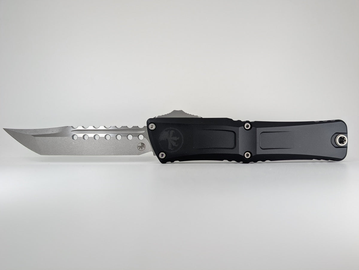 Microtech Combat Troodon Gen III Hellhound Signature Series Stonewash Out the Front Knife
