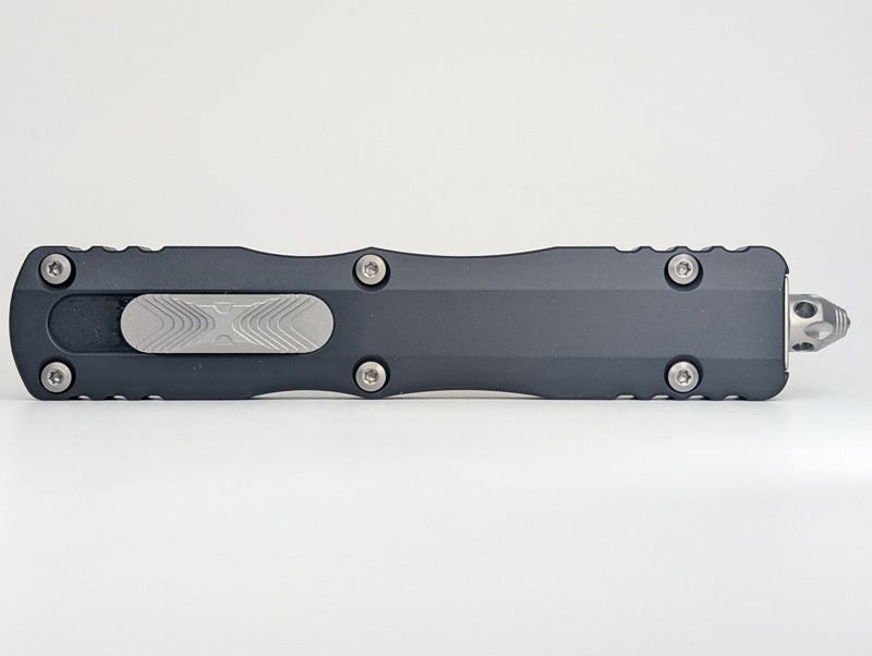 Microtech Dirac Delta Double Edge Black Stonewash Out the Front Knife