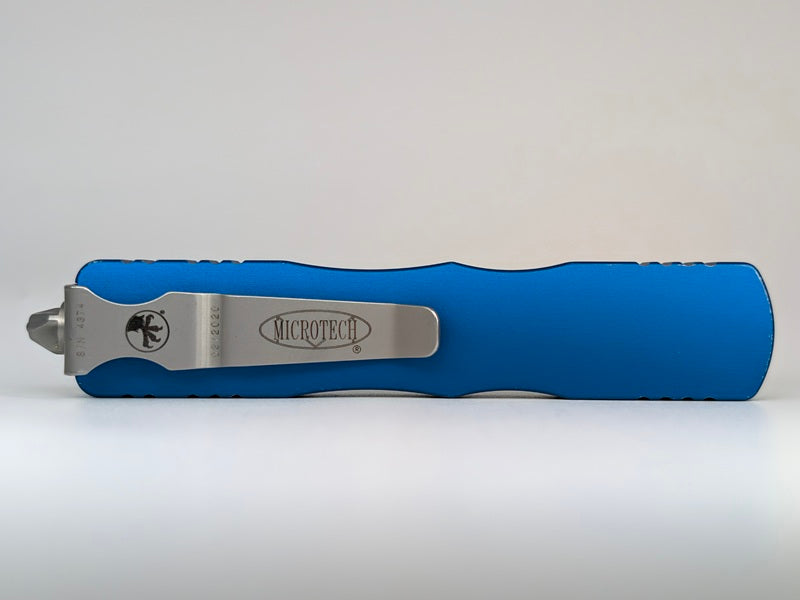 *Consignment* Microtech Dirac D/E Blue Stonewash Out the Front Knife 225-10 BL