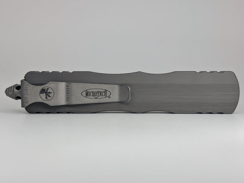 Microtech Dirac Double Edge Natural Clear Apocalyptic Out the Front Knife