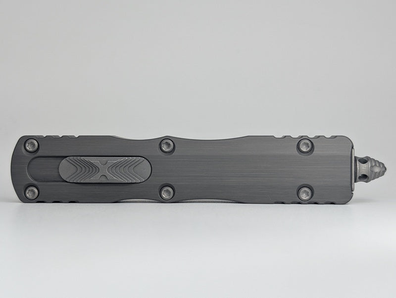 Microtech Dirac Double Edge Natural Clear Apocalyptic Out the Front Knife