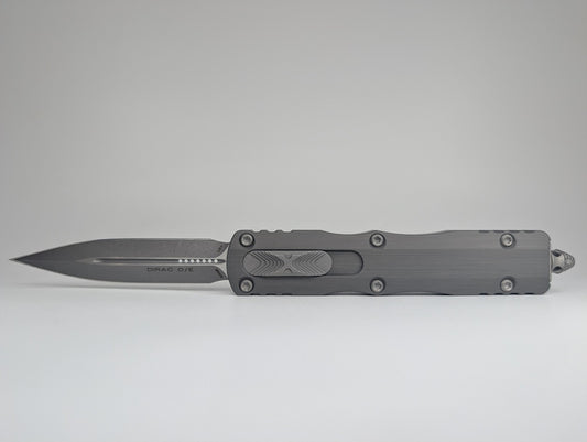 Microtech Dirac Double Edge Natural Clear Apocalyptic Out the Front Knife