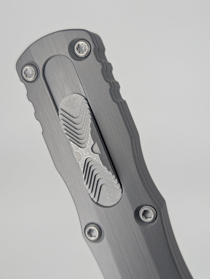Microtech Dirac Double Edge Natural Clear Apocalyptic Out the Front Knife
