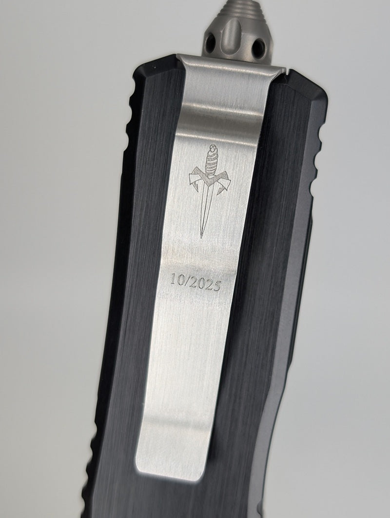 Microtech Marfione Executive Scarab II Gen III Tanto Mirror Polish Chisel Grind Out the Front Knife