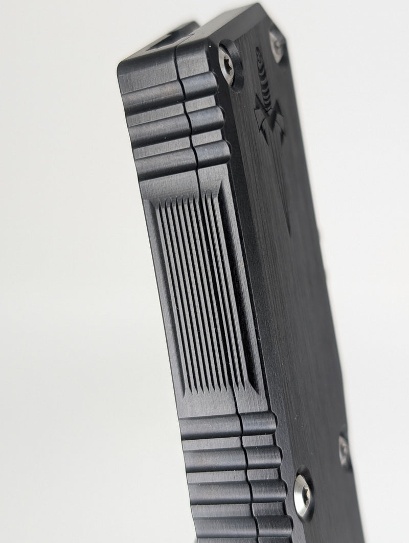 Microtech Marfione Executive Scarab II Gen III Tanto Mirror Polish Chisel Grind Out the Front Knife