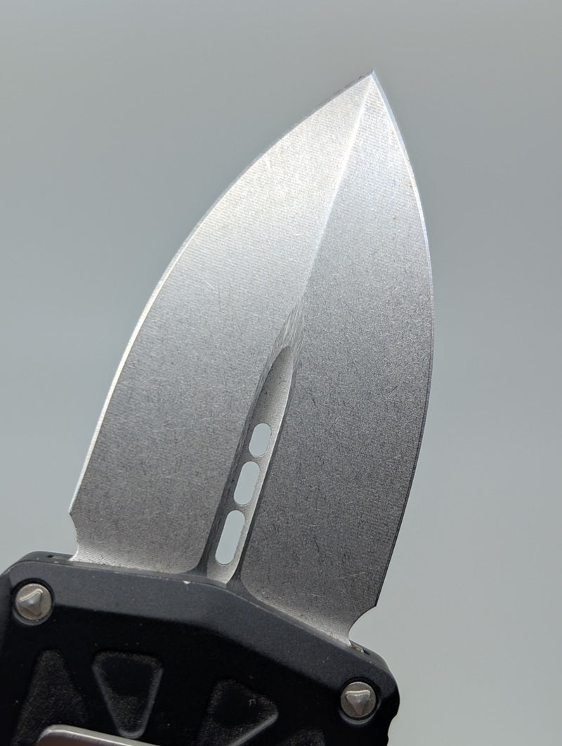 *Consignment* Microtech Exocet Double Edge Stonewash Out the Front Knife